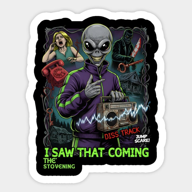 Horror Trope Jump scares Sticker by Randy 's Store